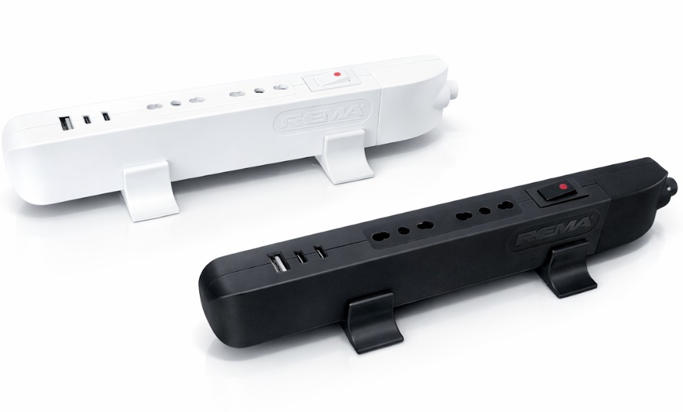 Alargador Múltiple Delgado 2×10/16 + 2xUSB C + 1xUSB A