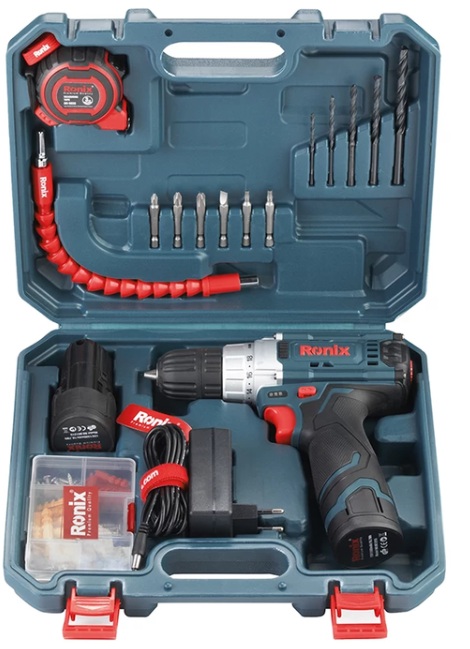 Juego Taladro Inalámbrico Ronix RS-8613 10mm 12V